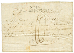 1810 N°14 ARM. DE PORTUGAL Sur Lettre Avec Texte Daté "SANTANA" Pour PARIS. RARE. TTB. - Army Postmarks (before 1900)