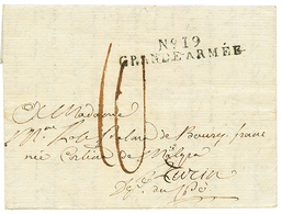 1813 N°19 GRANDE ARMEE Sur Lettre Avec Texte Daté "LOCKERWILZ" Pour TURIN. Superbe. - Army Postmarks (before 1900)