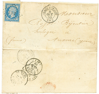 "LODI" : 1859 20c (n°14) TTB Margé Obl. AAZ + ARMEE D' ITALIE Bau Z Sur Lettre Avec Texte Daté "LODI" Pour La FRANCE. Ve - Army Postmarks (before 1900)