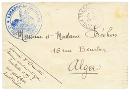 "AVIATION - ARMEE D' ORIENT" : 1915 Cachet Bleu ESCADRILLE CAUDRON + T.P 502 Sur Env. "SERVICE AERONAUTIQUE - ESCADRILLE - Army Postmarks (before 1900)