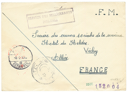 194? "F.M" + SERVICE DES BELLIGERANTS INTERNES + ISTANBUL Sur Env. Pour Le SERVICE DES OEUVRES SOCIALES DE LA MARINE à V - Army Postmarks (before 1900)