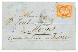 1853 40c CERES (n°5) Avec 4 Grandes Marges Sur Lettre D' EPERNAY Pour MORGES (SUISSE). TB. - 1849-1850 Ceres