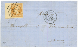 1862 10c (n°13) Type II Grand Bord De Feuille Obl. PC 49 + T.15 CHARLEVILLE Sue Lettre Locale. Signé ROUMET. QUALITE EXC - 1853-1860 Napoleon III