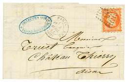 1861 40c (n°16) PIQUAGE SUSSE Obl. CS2 Sur Lettre De PARIS. Certificat J.F BRUN (1987). Superbe. - 1853-1860 Napoleon III