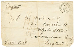 PRISONNIERS DE GUERRE : 1870 K.PR. ARME POST AMT/ 3. / ARMEE + Taxe Anglaise "1/6" Sur Env(pd) De Militaire Pour LONDON  - War 1870