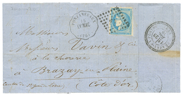 Courrier De La ZONE NON OCCUPEE Pour La ZONE OCCUPEE : 1870 20c BORDEAUX(pd) Obl. Ambulant LP + Convoyeur PONTANEVAUX /  - War 1870