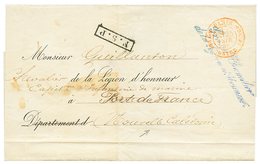 "F.S.P Pour La NLLE CALEDONIE" : 1869 Cachet F.S.P. + GRAND CHANCELIER / DE LA LEGION D' HONNEUR + PARIS Son DES CONTRE- - 1871-1875 Ceres