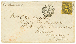 1881 35c SAGE Obl. BOULOGNE-S-MER PAS DE CALAIS Sur Enveloppe Pour BOMBAY (INDES ANGLAISES). TTB. - Other & Unclassified