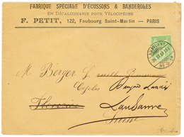 1899 5c SAGE Obl. Cachet SUISSE AMBULANT N°18 Sur Env. De PARIS Pour La SUISSE. Signé J.F BRUN. RARE. Superbe. - Autres & Non Classés