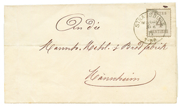 1871 4c Gris Obl. STRASSBURG Sur Lettre Pour MANNHEIM. Superbe. - Autres & Non Classés