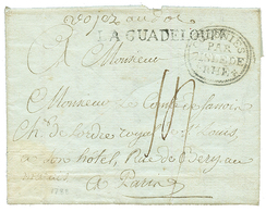 1788 COLONIES PAR L'ISLE DE RHE Orné + Cachet Rare LA GUADELOUPE (Jamet N°3) Sur Lettre(pd) Avec Texte Daté "GUADELOUPE" - Poste Maritime
