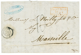 1854 Cachet Du Paquebot ALEXANDRE 11 Juil 54 Sur Lettre De CONSTANTINOPLE Pour MARSEILLE. TTB. - Poste Maritime