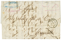 "THABOR" : 1854 THABOR 9 Dec (54) + Taxe 10ur Lettre Avec Texte De CONSTANTINOPLE Pour MARSEILLE. TTB. - Maritime Post