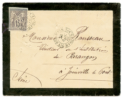 1878 COLONIES GENERALES 15c SAGE Gris TB Margé Obl. CORR. D' ARM. LIG. B PAQ FR N°4 Sur Enveloppe De MARTINIQUE Pour La  - Poste Maritime