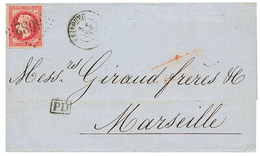 1872 80c (n°32) Obl. GC 5082 + BEYROUTH SYRIE Sur Lettre Pour La FRANCE. TTB. - Other & Unclassified