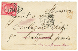 1874 80c (n°57) Pd Obl. GC 5119 + T.15 LE CAIRE Bau FRANCAIS Sur Lettre Pour PARIS. Cote 600€. TTB. - Altri & Non Classificati