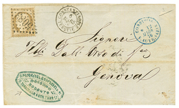 RODOSTO : 1876 30c CERES Obl. GC 5083 + CONSTANTINOPLE TURQUIE + CONSTople V.AUTR.PARIS En Bleu Sur DEVANT De Lettre (FR - Other & Unclassified