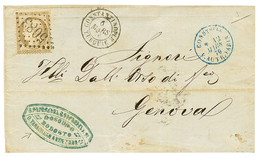 RODOSTO : 1876 30c CERES Obl. GC 5083 + CONSTANTINOPLE TURQUIE + CONSTople V.AUTR.PARIS En Bleu Sur DEVANT De Lettre (FR - Otros & Sin Clasificación