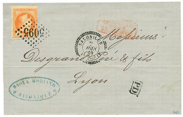 1870 40c (n°31) Obl. GC 5095 + SALONIQUE TURQUIE Sur Lettre Pour La FRANCE. Superbe. - Autres & Non Classés