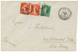 1912 FRANCE SEMEUSE 5c + 10c (x2) Obl. TRIPOLI BARBARIE Sur Enveloppe Poure La SUISSE. TTB. - Other & Unclassified