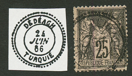 DEDEAGH : 25c SAGE Obl. DEDEAGH TURQUIE. RARE. TB. - Andere & Zonder Classificatie