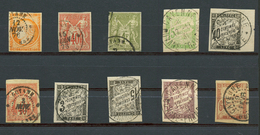 GUYANE : Lot 10 Timbres COLONIES GENERALES Avec Oblitération CAYENNE. TB. - Other & Unclassified