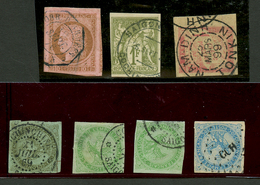 INDOCHINE : AIGLE 1c (rare) + 5c (x2) Obl. Cad SAIGON COCHINCHINE Et 20c AIGLE Obl. CCH, CG 10c CERES (N°18) Marges énor - Other & Unclassified