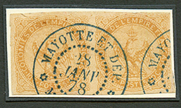 MAYOTTE : Superbe Cachet MAYOTTE Et DEP. Sur Paire 10c AIGLE (filet Effleuré à Droite Mais Intact). TTB. - Other & Unclassified