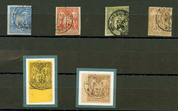 NOUVELLE CALODONIE : COLONIES GENERALES Lot 6 Timbres Type SAGE / ALPHEE DUBOIS Obl. NOUMEA. TB. - Other & Unclassified