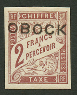 OBOCK : TAXE 2F (n°17) Neuf *. Cote 290€. Signé BRUN. Superbe. - Other & Unclassified