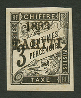 TAHITI : TAXE 3c (n°16) Neuf *. Cote 680€. Signé SCHELLER. Superbe. - Other & Unclassified