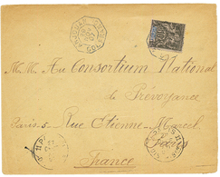 1907 SULTANAT D' ANJOUAN 10c Obl. ANJOUAN COL.FRANC. Sur Enveloppe Pour La FRANCE. Superbe. - Other & Unclassified