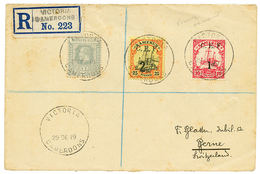 1920 KAMERUN CEF 1d + 2 1/2d + NORTHERN NIGERIA 2d Canc. VICTORIA CAMEROONS On Registered Cover To SWITZERLAND. Vvf. - Altri & Non Classificati