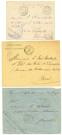 3 Lettres : 1904 CORR. DES ARMEES L.L N°3 + "TROUPES DU CONGO" + BRAZZAVILLE CONGO FRANCAIS Pour PARIS, 1904 CARNOT + OU - Autres & Non Classés