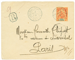 1903 40c (n°10) Obl. BINGERVILLE COTE D' IVOIRE Sur Enveloppe RECOMMANDEE Pour PARIS. Superbe. - Altri & Non Classificati