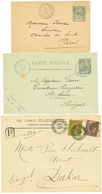 1896/1907 Lot 3 Lettres GRAND-BASSAN Dont RECOMMANDE Avec 20c + 25c. Superbe. - Autres & Non Classés