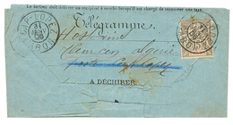 1906 15c Obl. CAP LOPEZ GABON Sur TELEGRAMME De IGUILA Pour TLEMCEN (ALGERIE). RARE. TTB. - Andere & Zonder Classificatie