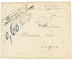 1869 Rare Cachet Encadré De FRANCHISE (JAMET °6 Type Modifié) PROCUREUR GENERAL / Prés La COURS IMPERIALE DE LA GUADELOU - Autres & Non Classés