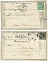 1877/ 84 Lot De 2 CARTES PRECURSEUR Avec CG 10c SAGE Vert Ou 10c ALPHEE DUBOIS. TB. - Other & Unclassified
