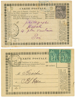 1884/93 Lot De 2 CARTES PRECURSEUR Pour BASSE-TERRE Et PARIS. B/TB. - Other & Unclassified