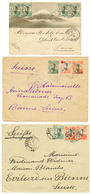 1910/1920 2 Lettres DeSAVAN NAKHET LAOS + 1910 5c(x4) QUANG-YEN TONKIN Sur Env. Illustrée. TTB. - Other & Unclassified