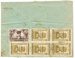 VIETNAM : 3c (x5) + 15c Obl. Au Verso D' Une Enveloppe (pd) NON PHILATELIQUE Pour HANOI. RARE. TB. - Other & Unclassified