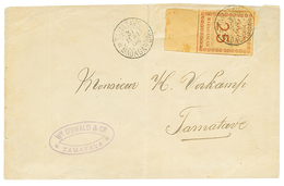 1894 25c Grand Bord De Feuille Obl. TAMATAVE MADAGASCAR Sur Enveloppe (pd) Locale. Superbe. - Autres & Non Classés