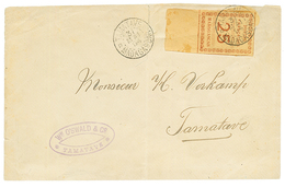 1894 25c Grand Bord De Feuille Obl. TAMATAVE MADAGASCAR Sur Enveloppe (pd) Locale. Superbe. - Other & Unclassified