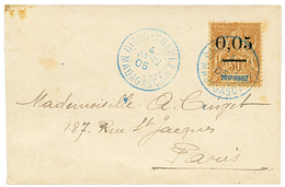 1905 DIEGO-SUAREZ 0,05 S/ 30c (n°59) Obl. DIEGO-SUAREZ MADAGASCAR Sur Enveloppe Au Tarif "IMPRIME" Pour PARIS. Timbre Ra - Other & Unclassified