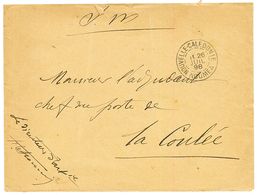 "SERVICE MILITAIRE" : 1898 NOUVELLE CALEDONIE NOUMEA + "S.M" + Signature Du Cdt D' Unité Sur Env. Avec Texte (DIRECTION  - Autres & Non Classés