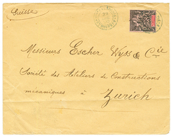 1919 25c Obl. HYENGHENE Sur Enveloppe Pour La SUISSE. Rare. TTB. - Autres & Non Classés
