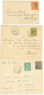 1893/1901 Lot 3 Lettres Avec Timbres Surchargés. TTB. - Other & Unclassified