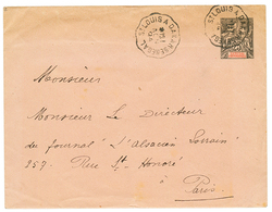 "Amnulant FERROVIAIRE" : 1894 Entier 25c Obl. ST LOUIS A DAKAR SENEGAL Pour PARIS. RARE. Superbe. - Autres & Non Classés
