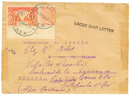 1936 WALLIS ET FUTUNA 90c EXPOSITION COLONIALE Canc. PORT-KEMBLA N.S.W + LOOSE SHIP LETTER On Commercial Envelope To FRA - Other & Unclassified